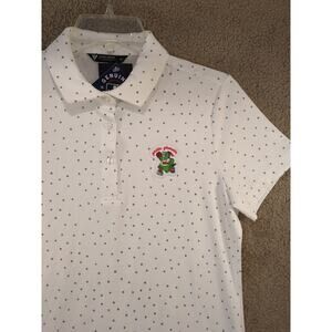 Levelwear Womens Phillies Phanatic Golf Polo Shirt Small White Gray Dots MLB NWT
